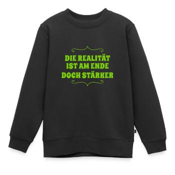 La vérité prévaut - Sweat Premium enfant bio - noir - Devant - AI Model Kid Female (0cm)