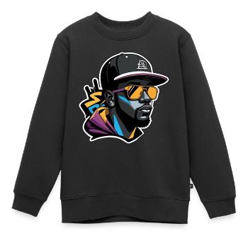 Urban Guy - Kids Premium Organic Sweatshirt - black - Front - AI Model Kid Female (0cm)