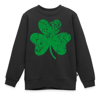 Trèfle - Sweat Premium enfant bio - noir - Devant - AI Model Kid Female (0cm)