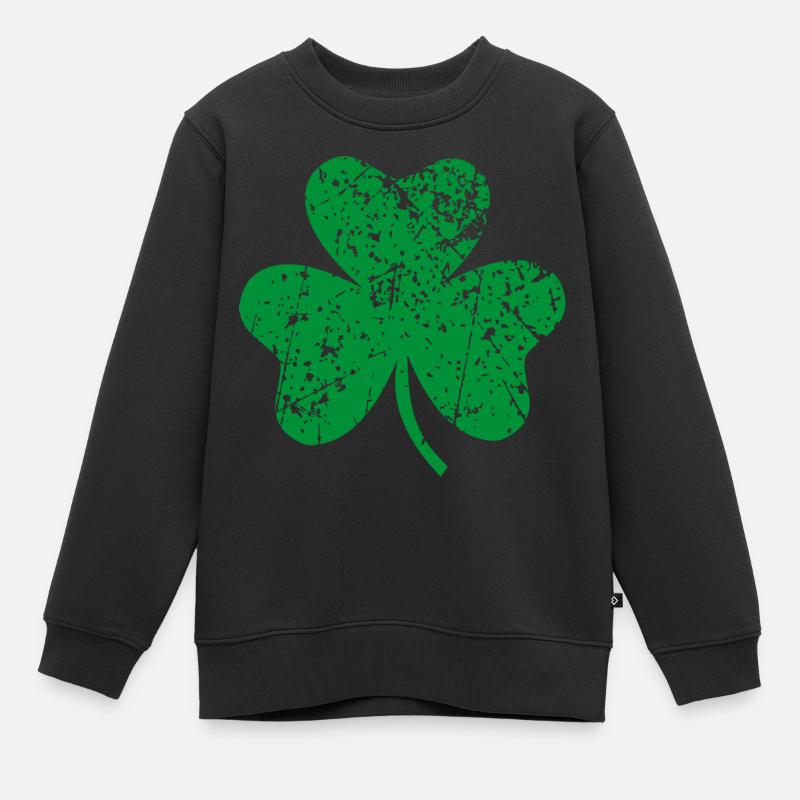 Trèfle - Sweat Premium enfant bio - noir
