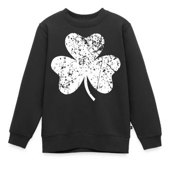 Trèfle - Sweat Premium enfant bio - noir - Devant - AI Model Kid Female (0cm)
