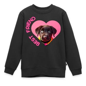 best friend - Kinder Premium Organic Sweatshirt - Schwarz - Vorne - AI Model Kid Female (0cm)