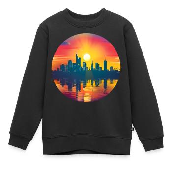 Bottrop Skyline - Kids Premium Organic Sweatshirt - black - Front - AI Model Kid Female (0cm)