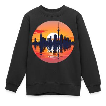Gelsenkirche Skyline - Kinder Premium Organic Sweatshirt - Schwarz - Vorne - AI Model Kid Female (0cm)