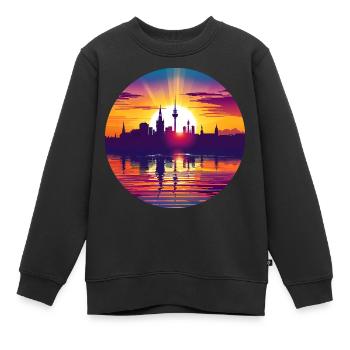 Kassel Skyline - Kinder Premium Organic Sweatshirt - Schwarz - Vorne - AI Model Kid Female (0cm)
