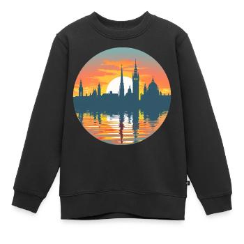 Oldenburg Skyline - Kinder Premium Organic Sweatshirt - Schwarz - Vorne - AI Model Kid Female (0cm)
