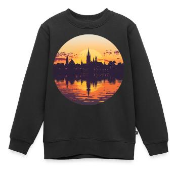 Ulm Skyline - Kinder Premium Organic Sweatshirt - Schwarz - Vorne - AI Model Kid Female (0cm)