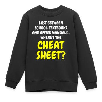 Travail Mèmes Bureau-Humour Lieu De Travail Drôle - Sweat Premium enfant bio - noir - Devant - AI Model Kid Female (0cm)