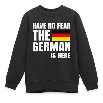 N’ayez crainte L’allemand est là Deutscher - Sweat Premium enfant bio - noir - Devant - AI Model Kid Female (0cm)