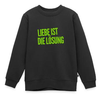 L’amour est merveilleux - Sweat Premium enfant bio - noir - Devant - AI Model Kid Female (0cm)