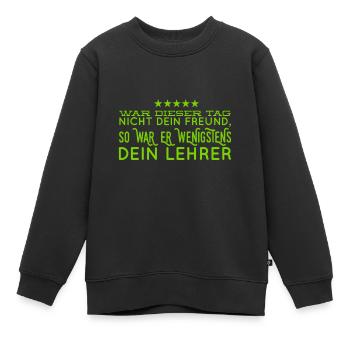J’ai appris quelque chose - Sweat Premium enfant bio - noir - Devant - AI Model Kid Female (0cm)