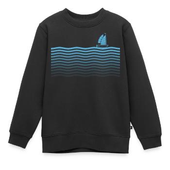 Vacances en bateau - Sweat Premium enfant bio - noir - Devant - AI Model Kid Female (0cm)