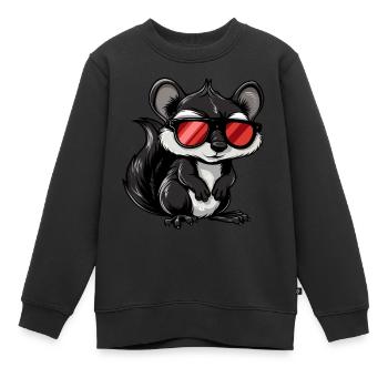 Skunk Lunettes de soleil Cadeau - Sweat Premium enfant bio - noir - Devant - AI Model Kid Female (0cm)
