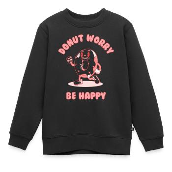 Donut - Sweat Premium enfant bio - noir - Devant - AI Model Kid Female (0cm)