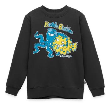 Beach Buddies - Kids Premium Organic Sweatshirt - black - Front - AI Model Kid Female (0cm)