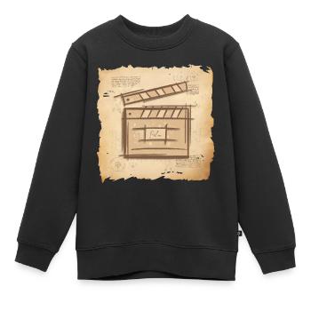 Vintage Filmklappe - Film Regisseur, Schauspieler. - Kinder Premium Organic Sweatshirt - Schwarz - Vorne - AI Model Kid Female (0cm)