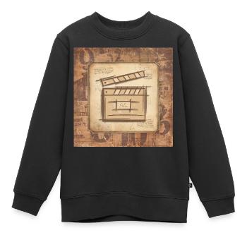 Vintage Filmklappe - Film Regisseur, Schauspieler. - Kinder Premium Organic Sweatshirt - Schwarz - Vorne - AI Model Kid Female (0cm)