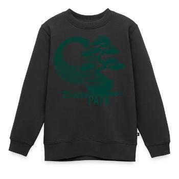 Bonsai Papa - Kinder Premium Organic Sweatshirt - Schwarz - Vorne - AI Model Kid Female (0cm)