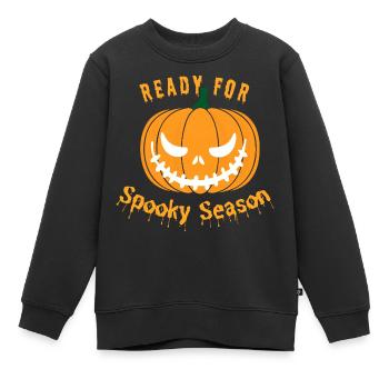 Saison effrayante - Sweat Premium enfant bio - noir - Devant - AI Model Kid Female (0cm)