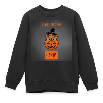 HALLOWEEN - Dog - Kinder Premium Organic Sweatshirt - Schwarz - Vorne - AI Model Kid Female (0cm)