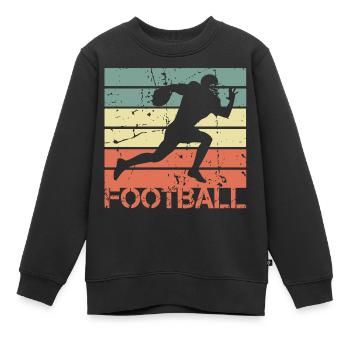 American Footballer - Kinder Premium Organic Sweatshirt - Schwarz - Vorne - AI Model Kid Female (0cm)