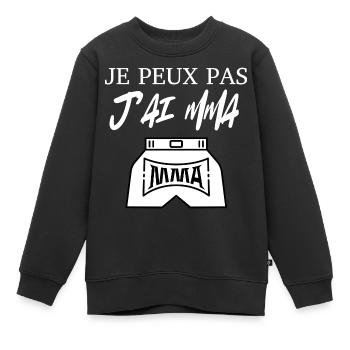 Ich kann nicht, ich habe MMA - Kinder Premium Organic Sweatshirt - Schwarz - Vorne - AI Model Kid Female (0cm)