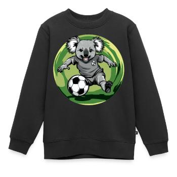 Koalas Fussball - Kinder Premium Organic Sweatshirt - Schwarz - Vorne - AI Model Kid Female (0cm)
