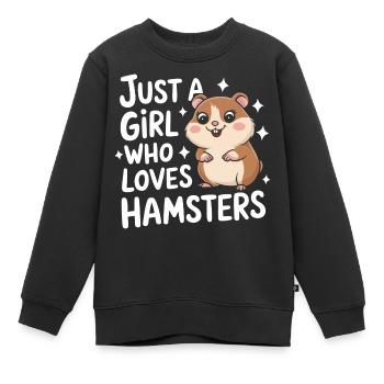 Hamster - Kinder Premium Organic Sweatshirt - Schwarz - Vorne - AI Model Kid Female (0cm)