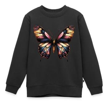 papillon pour enfant, anniversaire fillette - Sweat Premium enfant bio - noir - Devant - AI Model Kid Female (0cm)