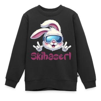 Skihaserl Pistensau Apres Ski - Kinder Premium Organic Sweatshirt - Schwarz - Vorne - AI Model Kid Female (0cm)