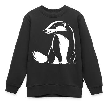 Honigdachs - Kinder Premium Organic Sweatshirt - Schwarz - Vorne - AI Model Kid Female (0cm)