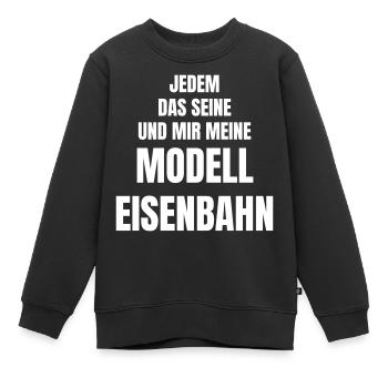 Hobby Modelleisenbahn - Kinder Premium Organic Sweatshirt - Schwarz - Vorne - AI Model Kid Female (0cm)