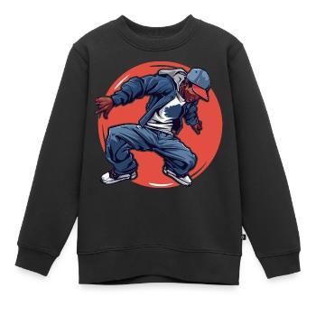 Breakdancing - Kinder Premium Organic Sweatshirt - Schwarz - Vorne - AI Model Kid Female (0cm)