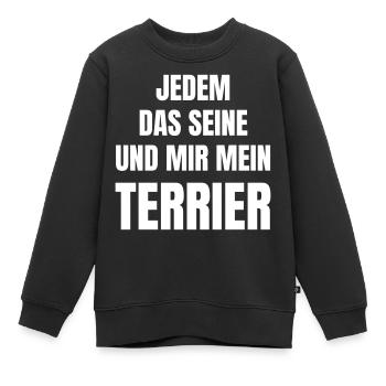 Hunderasse Terrier - Kinder Premium Organic Sweatshirt - Schwarz - Vorne - AI Model Kid Female (0cm)