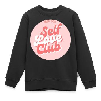 Self Love Club - Kinder Premium Organic Sweatshirt - Schwarz - Vorne - AI Model Kid Female (0cm)