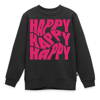 Heureux Heureux Heureux - Sweat Premium enfant bio - noir - Devant - AI Model Kid Female (0cm)