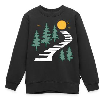 Der musikalische Weg - Kinder Premium Organic Sweatshirt - Schwarz - Vorne - AI Model Kid Female (0cm)