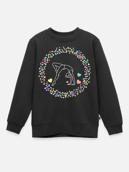 Turnen Gymnastik Turnerin Akrobatik Geschenk - Kinder Premium Organic Sweatshirt - Schwarz