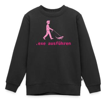 .exe ausführen ADMIN - Kinder Premium Organic Sweatshirt - Schwarz - Vorne - AI Model Kid Female (0cm)
