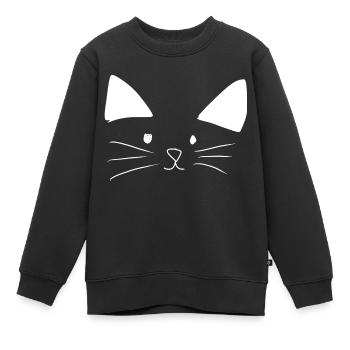 Chat, Animaux, Animal De Compagnie - Sweat Premium enfant bio - noir - Devant - AI Model Kid Female (0cm)
