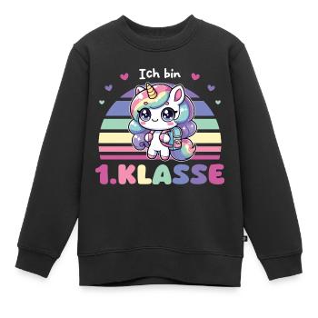 Kindergarten Farewell I'm 1st grade - Kids Premium Organic Sweatshirt - black - Front - AI Model Kid Female (0cm)