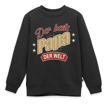 Der beste Papa der Welt - Bester Papa - Kinder Premium Organic Sweatshirt - Schwarz - Vorne - AI Model Kid Female (0cm)