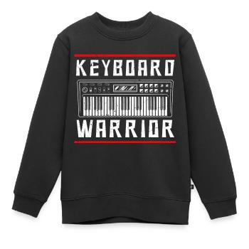 Lustiger Keyboardspieler Musiklehrer Humor - Kinder Premium Organic Sweatshirt - Schwarz - Vorne - AI Model Kid Female (0cm)