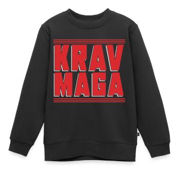 Kampfsport Sparring Israel Geschenk Krav Maga - Kinder Premium Organic Sweatshirt - Schwarz - Vorne - AI Model Kid Female (0cm)