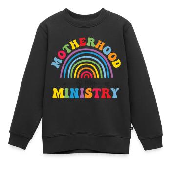 La maternité est mon ministère - Sweat Premium enfant bio - noir - Devant - AI Model Kid Female (0cm)