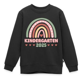 I'm now a kindergarten child 2025 - Kids Premium Organic Sweatshirt - black - Front - AI Model Kid Female (0cm)