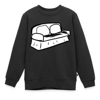Canapé Symbole Salon Salon Meubles Gris - Sweat Premium enfant bio - noir - Devant - AI Model Kid Female (0cm)