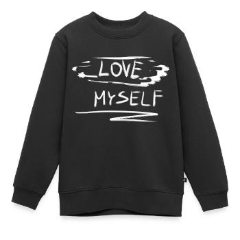 Amour de soi Je m’aime Texte fier - Sweat Premium enfant bio - noir - Devant - AI Model Kid Female (0cm)