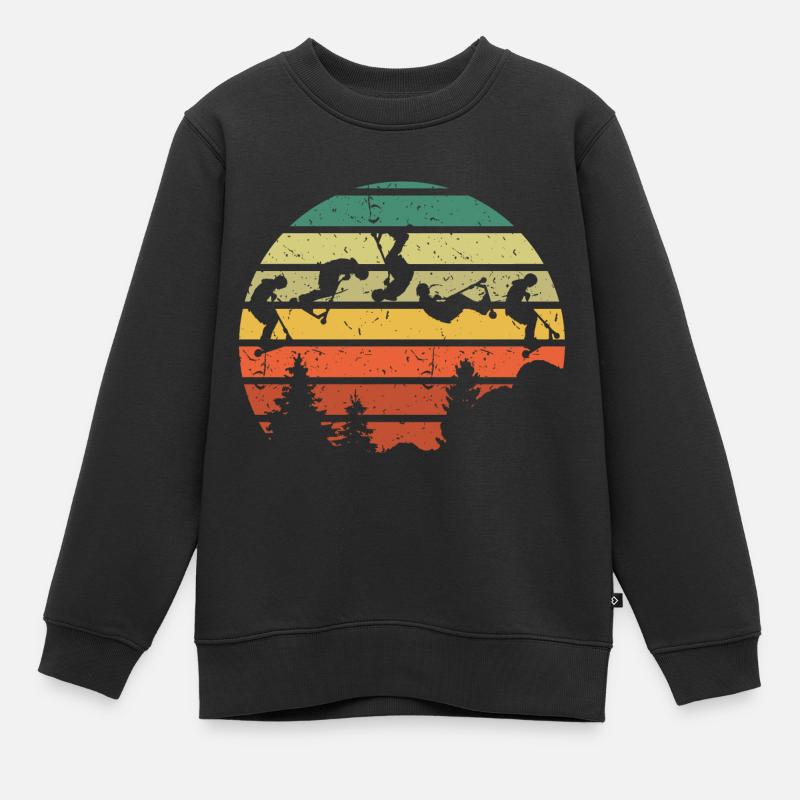 Bourrette de scooter de la cascade vintage cadeau de scooter - Sweat Premium enfant bio - noir