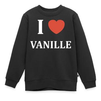 i love vanille - Sweat Premium enfant bio - noir - Devant - AI Model Kid Female (0cm)